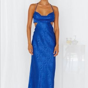 Blue Formal Dress with cut outs